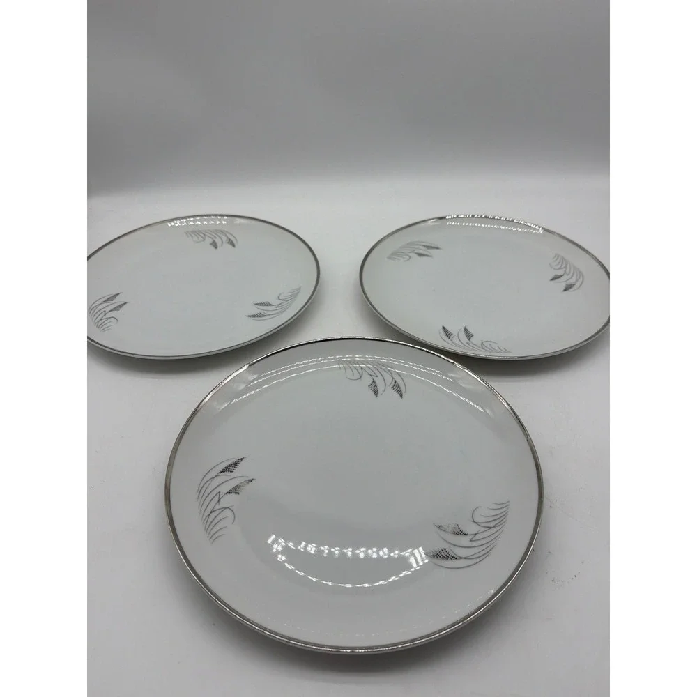 Fukagawa Arita #706 Moon Glow Set Of 3 Dinner Plates 10 1/4